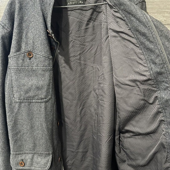 Vans Skate Off The Wall Chore Coat Jacket Men’s XL Wool Blend Grey Zip Button - Picture 7 of 12